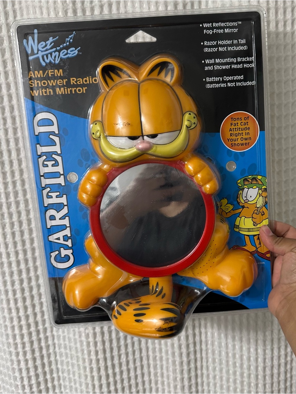 Vintage Wet Tunes Garfield Shower Radio